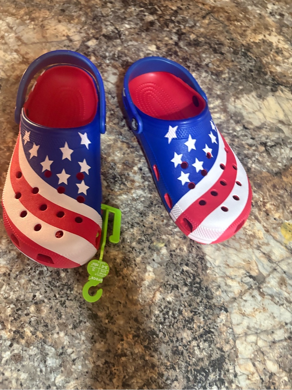 CROCS Patriotic Stars & Stripes Clog in Blue, Red & White